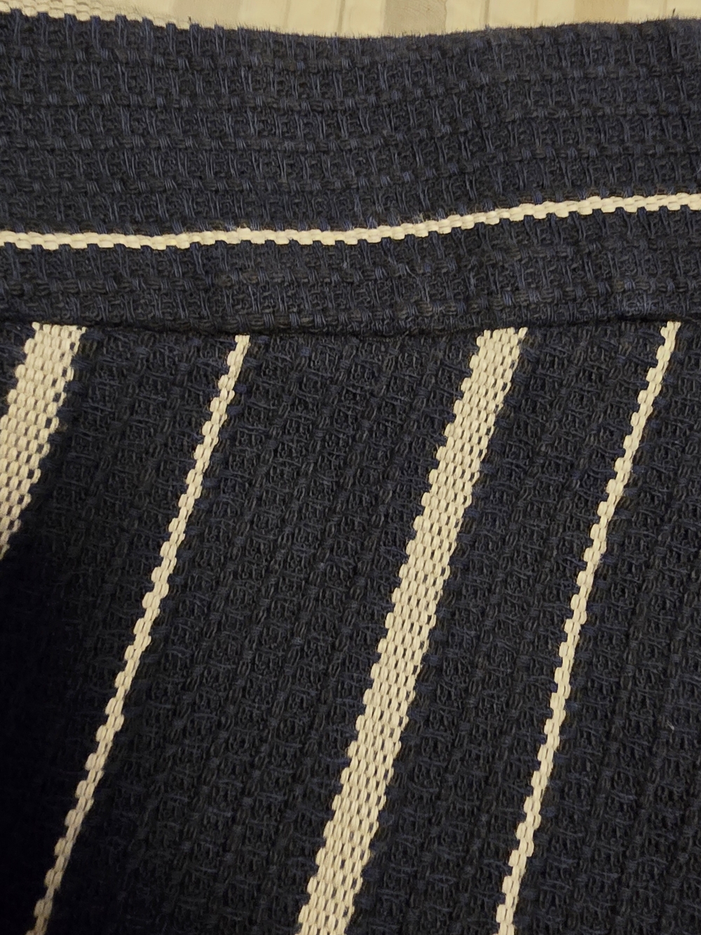 LOFT Navy and White Striped Pencil Skirt - Picture 6 of 6
